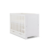 Obaby Nika Mini Cot Bed & Under Drawer - White Wash