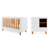 Tutti Bambini Como 2 Piece Room Set - White / Rosewood