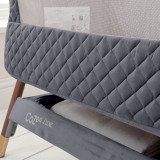Tutti Bambini CoZee Luxe Bedside Crib - Walnut/Slate