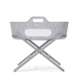 SnuzBaskit Light Grey Moses Basket & Dove Grey Stand Set