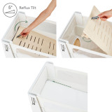 Gaia Hera Bedside Crib with Mattress - Scandi White/Natural Ash