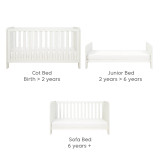 Tutti Bambini Essentials Alba Cot Bed - White