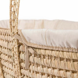 Clair de Lune Organic Palm Moses Basket - Natural Cream