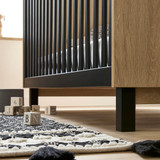CuddleCo Rafi Cot Bed - Oak/Black
