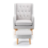 Babymore Lux Nursing Chair with Stool - Grey
