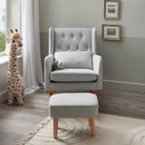 Babymore Lux Nursing Chair with Stool - Grey