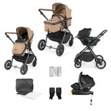Ickle Bubba Cosmo Stratus Travel System - Gunmetal/Desert/Tan