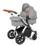 Ickle Bubba Stomp Luxe Stratus Travel System - Silver/Pearl Grey/Tan