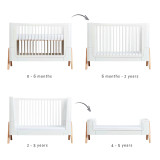 Gaia Hera Complete Sleep & Co-Sleep Crib Bundle - Scandi-White/Natural
