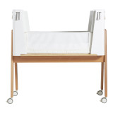 Gaia Hera Complete Sleep & Co-Sleep Crib Bundle - Scandi-White/Natural