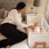 Gaia Hera Complete Sleep & Co-Sleep Crib Bundle - Scandi-White/Natural