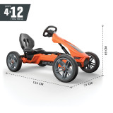 BERG Rally 2.0 Go-Kart - NRG Orange-  dimensions