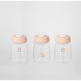 Fraupow Milk Storage Bottles (3 Pack) - Clear