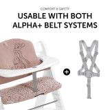 Hauck Alpha+ Wooden Highchair & Seat Pad - White/Bambi