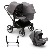 Bugaboo Donkey 5 Duo Complete + Turtle Air - Graphite/Grey Melange