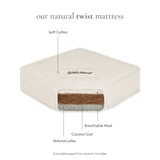 Little Green Sheep Natural Twist Mattress - SnuzKot 68 x 117cm