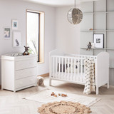 Babymore Aston 2 Piece Room Set - White