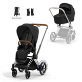 Cybex e-Priam Pram inc Lux Carrycot - Sepia Black