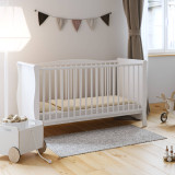 Little Acorns Traditional Sleigh Cotbed - White