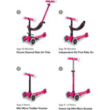 Micro Mini 2 Grow 4in1 Light Up Scooter - Pink
