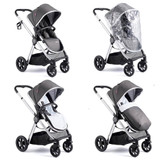 Babymore MeMore V2 11 Piece Pram & Pushchair - Chrome