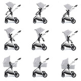 Babymore MeMore V2 11 Piece Pram & Pushchair - Silver