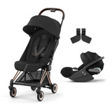 Cybex Coya Cloud T Travel System - Sepia Black/Rose Gold