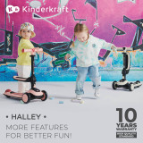 Kinderkraft Halley 2-in-1 Scooter - Rose Pink