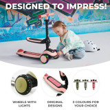 Kinderkraft Halley 2-in-1 Scooter - Rose Pink