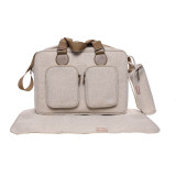 My Babiie Deluxe Changing Bag - Oatmeal Herringbone