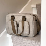 My Babiie Deluxe Changing Bag - Oatmeal Herringbone