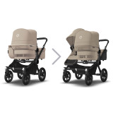 Bugaboo Donkey 5 Duo Stroller - Black/Desert Taupe