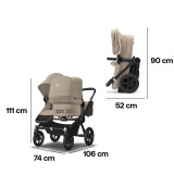 Bugaboo Donkey 5 Duo Stroller - Black/Desert Taupe