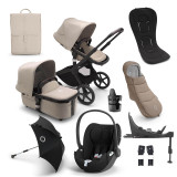 Bugaboo Fox 5 Cloud T Ultimate Bundle - Black/Desert Taupe