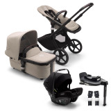 Bugaboo Fox 5 Complete + Turtle Air & 360 Base - Black/Desert Taupe