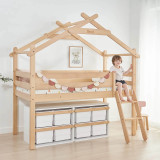 Boori Forest Teepee Loft Bed with Tent Canopy - Cherry & Almond