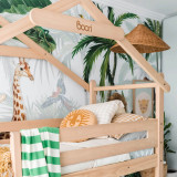 Boori Forest Teepee Loft Bed with Tent Canopy - Blueberry & Almond