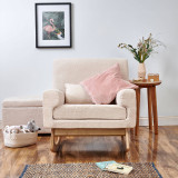 Gaia Serena Rocking/Feeding Chair - Biscuit/Oak