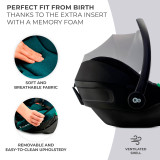 Kinderkraft i-Care i-Size Infant Carrier - Graphite Black