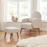 Tutti Bambini Micah Rocking Chair & Footstool - Boucle Biscuit