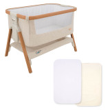 Tutti Bambini CoZee® Bedside Crib Essential Bundle - Scandinavian Walnut/Ecru