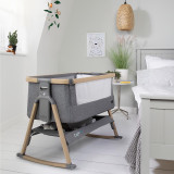 Tutti Bambini CoZee® Air Bedside Crib Essential Bundle - Oak/Charcoal