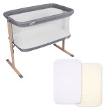 Tutti Bambini Zizee® Essential Crib Bundle - Oak and Charcoal