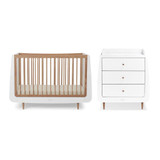 SnuzKot Skandi 2 Piece Nursery Furniture Set - Oak