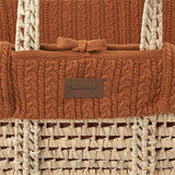 Little Green Sheep Organic Knitted Moses Basket & Mattress - Terracotta