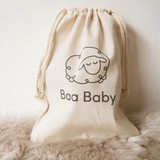 Baa Baby Sheepskin Puddy Mittens on String - Sand