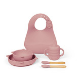 Ickle Bubba 6 Piece Silicone Feeding Set - Dark Pink