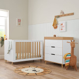 Tutti Bambini Fika Mini 2 Piece Room Set - White/Light Oak