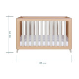 Tutti Bambini Fika Mini 3 Piece Room Set - Light Oak/White Sand