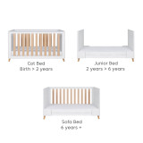 Tutti Bambini Fika 3 Piece Room Set - White/Light Oak